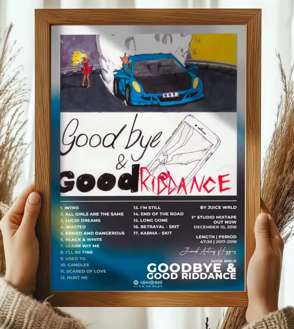 Juice WRLD – Framed Goodbye  Good Riddance Album Cover 20x30
